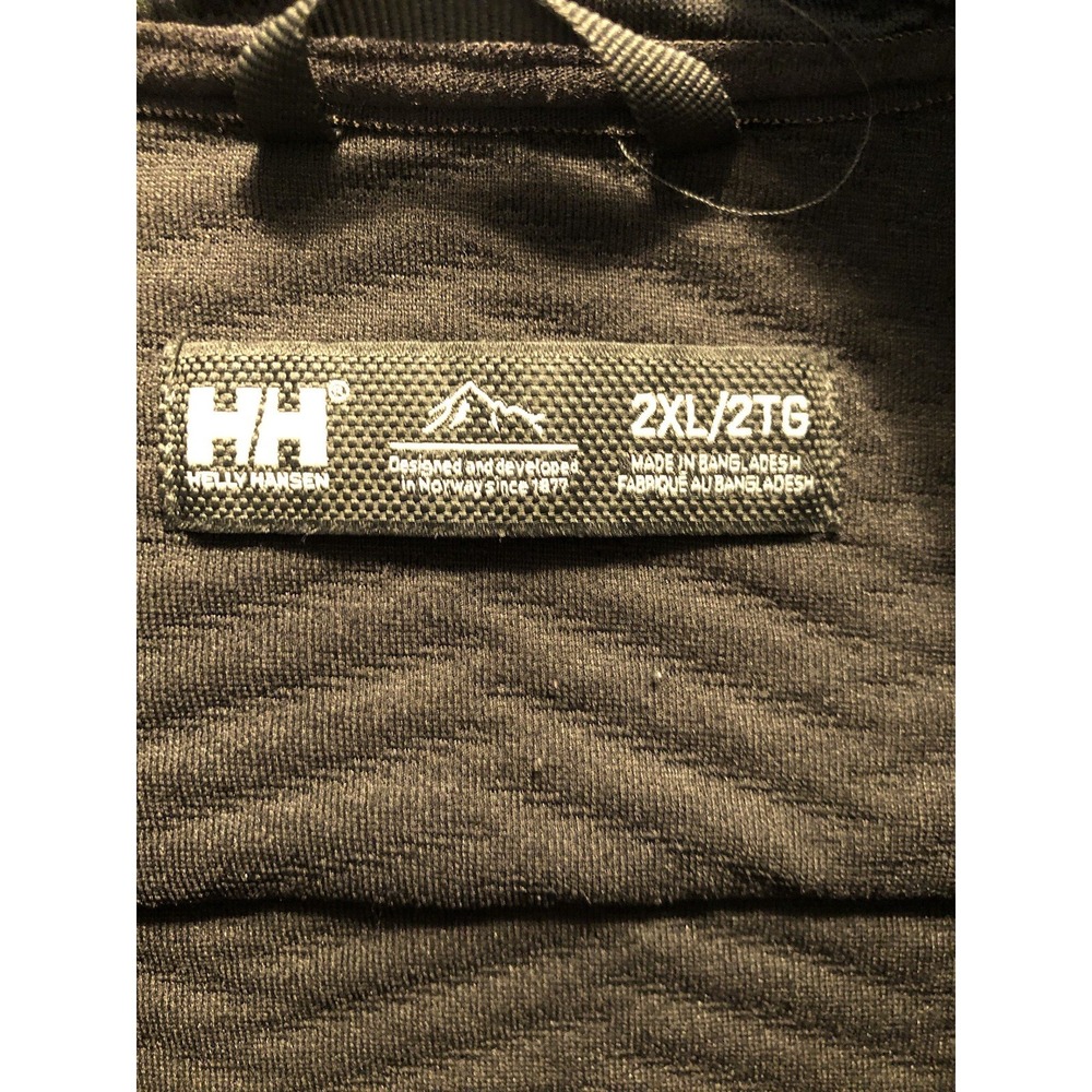 Helly Hansen Coat Mens 2XL Black Fleece 1/4 Zip Pullover Performance Stretch - Picture 7 of 7